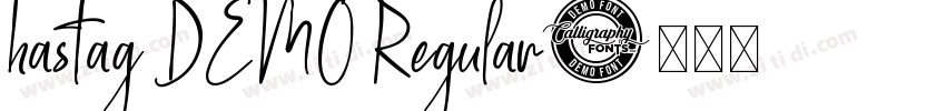 hastag DEMO Regular字体转换